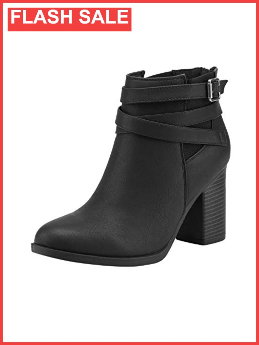Women's Chunky High Heel Ankle Booties Faux Suede